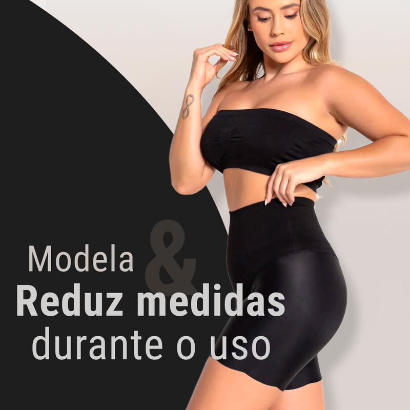 Short Modelador Skin Compression sem costura + Brinde Calcinha Modeladora