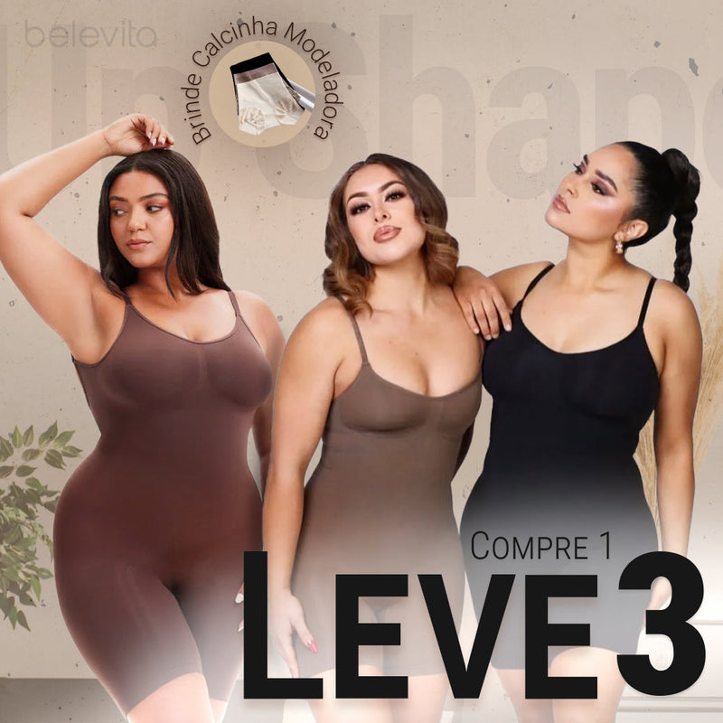 Body Modelador - Up Shaper | PAGUE 1 LEVE 3 + Brinde Calcinha Modeladora