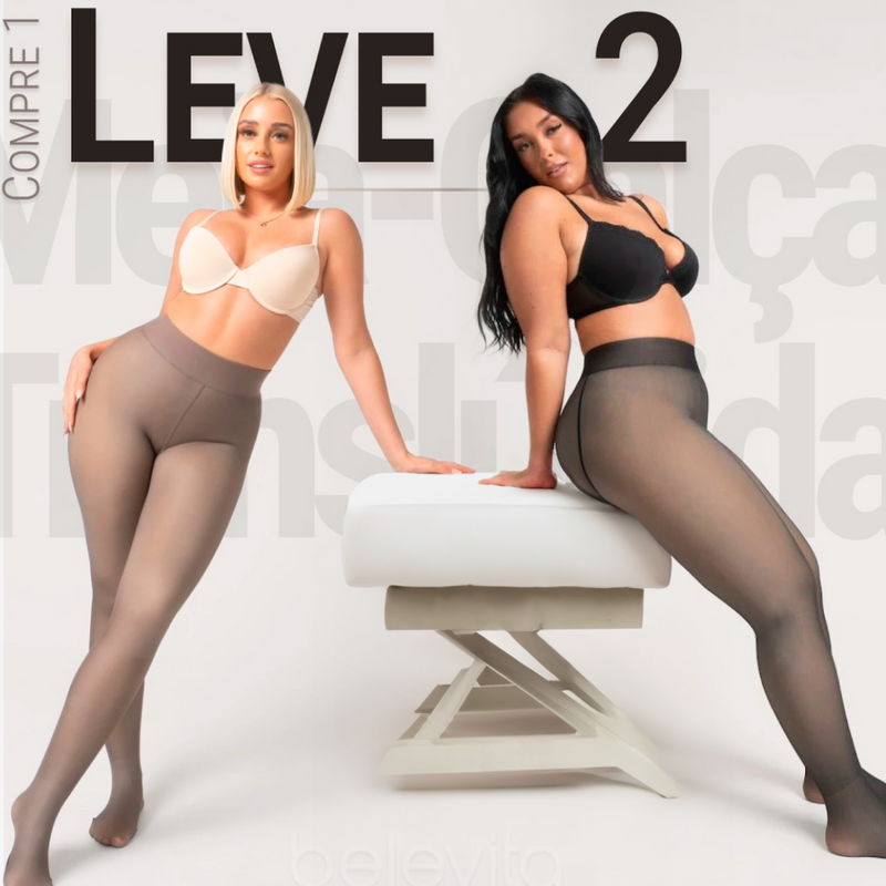 Meia-Calça de Lã Translúcida - Pague 1 e Leve 2